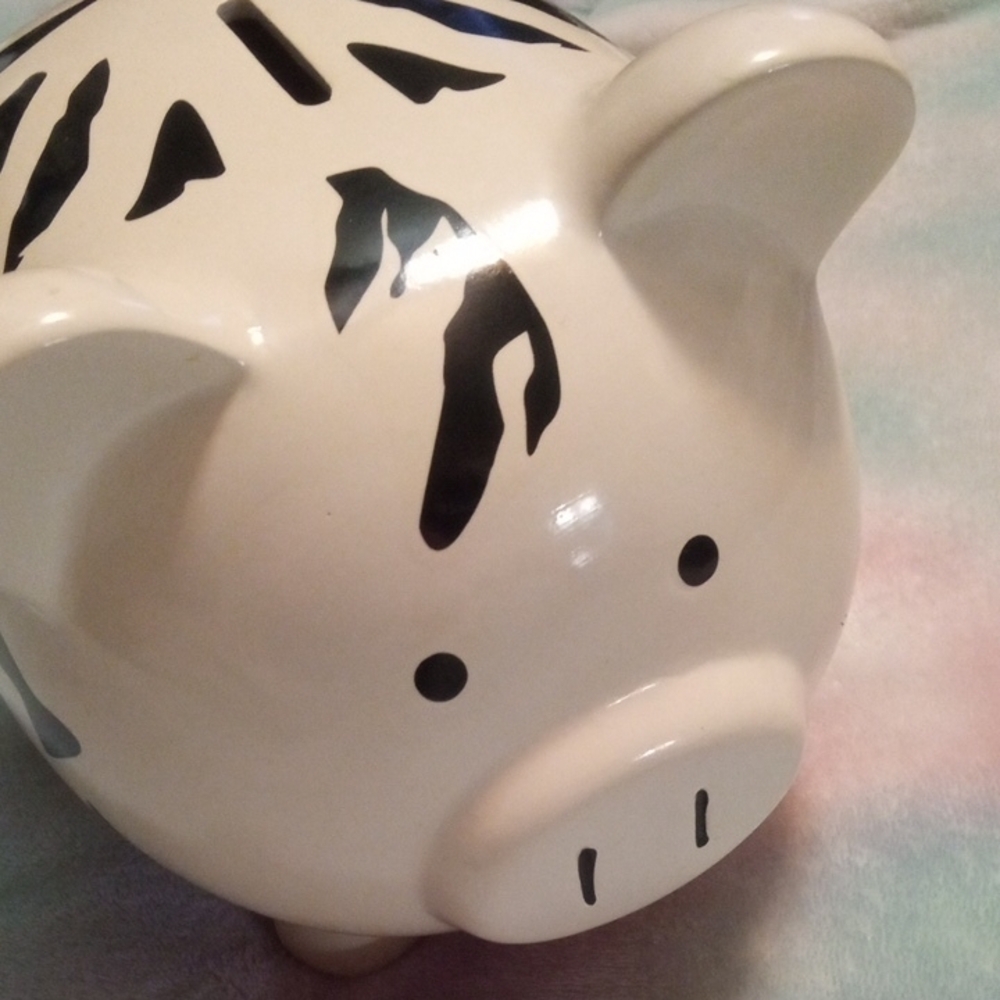 Black and White Piggy Bank